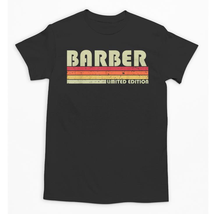 Personal Christmas Retro Vintage Graduation BARBER Job Title Profession Birthday Worker Idea Unisex T-Shirt