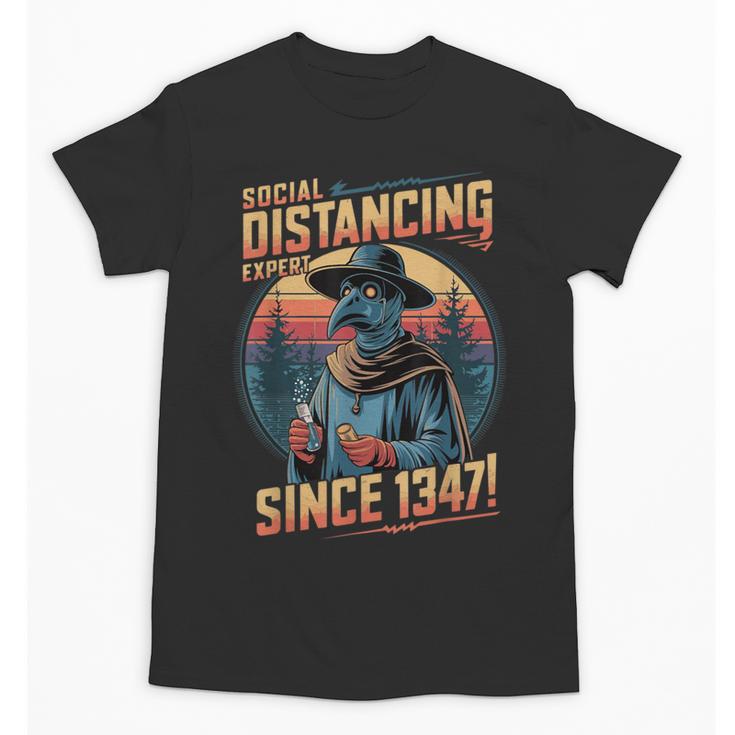 Plague Doctor Introvert Sarcastic Social Distancing Expert Unisex T-Shirt