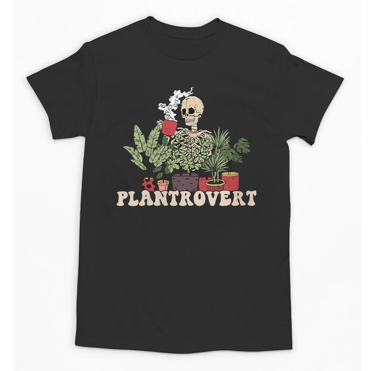 Plant Coffee Love Plantrovert Gardening Introvert Mom Unisex T-Shirt