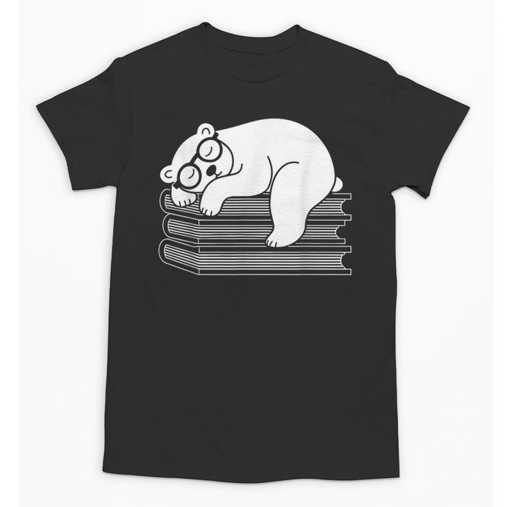 Polar Bear Reading Book Pajama Sleep Unisex T-Shirt