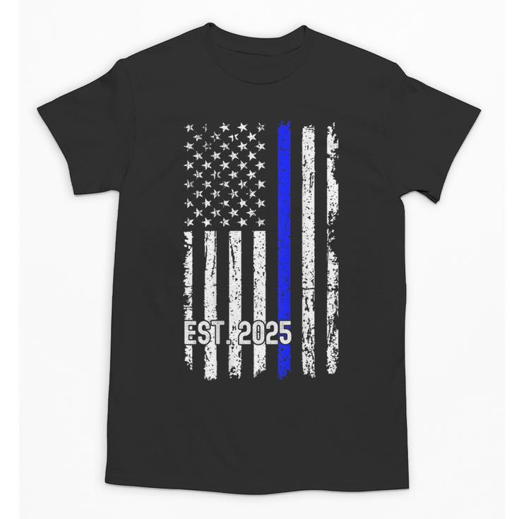 Police Graduation Est 2025 Back Print Police Academy Vintage Unisex T-Shirt