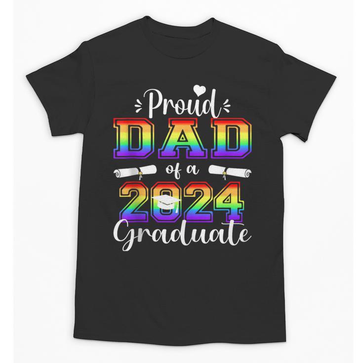 Proud Dad Of 2024 Graduate Class 2024 Graduation Family Unisex T-Shirt