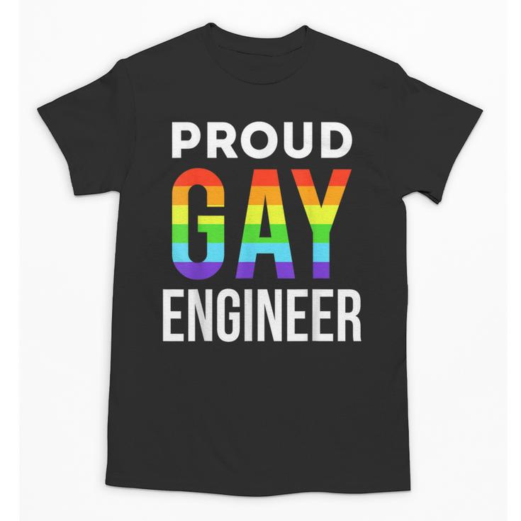 Proud Gay Engineer LGBTQ Rainbow Engineering Graduation Unisex T-Shirt