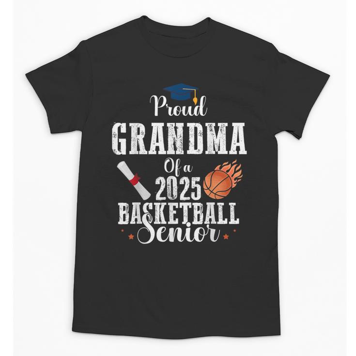 Proud Grandma Of 2025 Basketball Senior Graduation Day Unisex T-Shirt