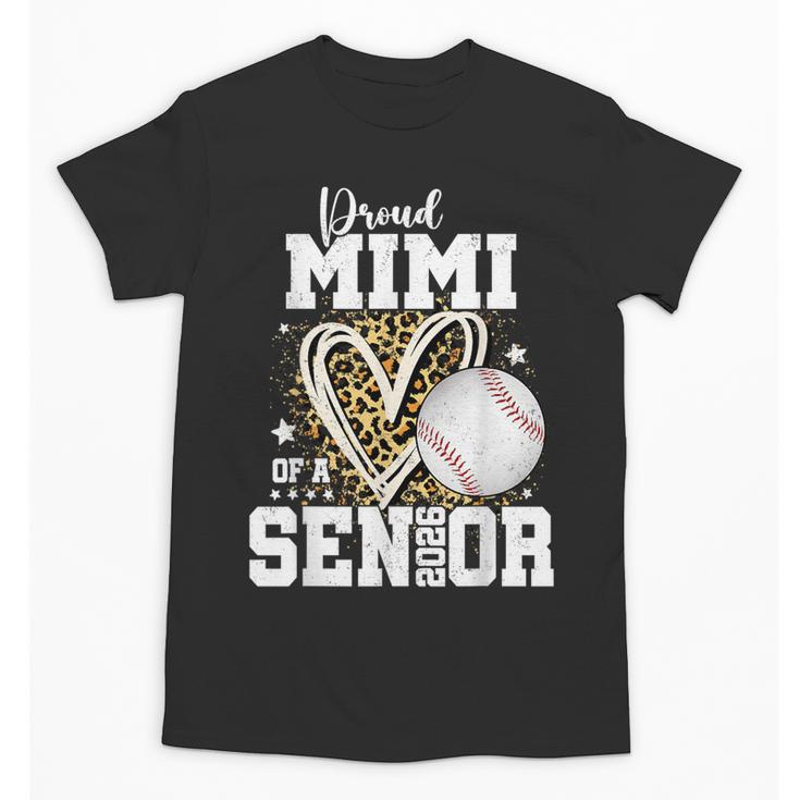 Proud Mimi Of A 2026 Senior Baseball Graduation Leopard Unisex T-Shirt