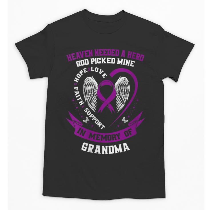 Purple In Memory Of Grandma Pancreatic Cancer Awareness Kids Unisex T-Shirt