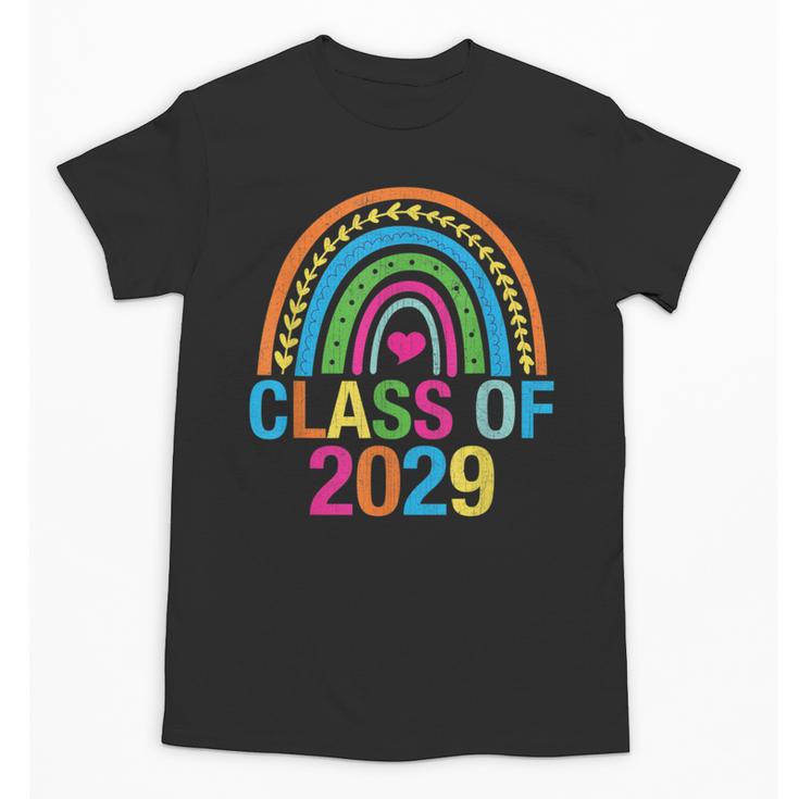 Rainbow Senior 2029 Shirt Class Of 2029 Cute Graduation Unisex T-Shirt