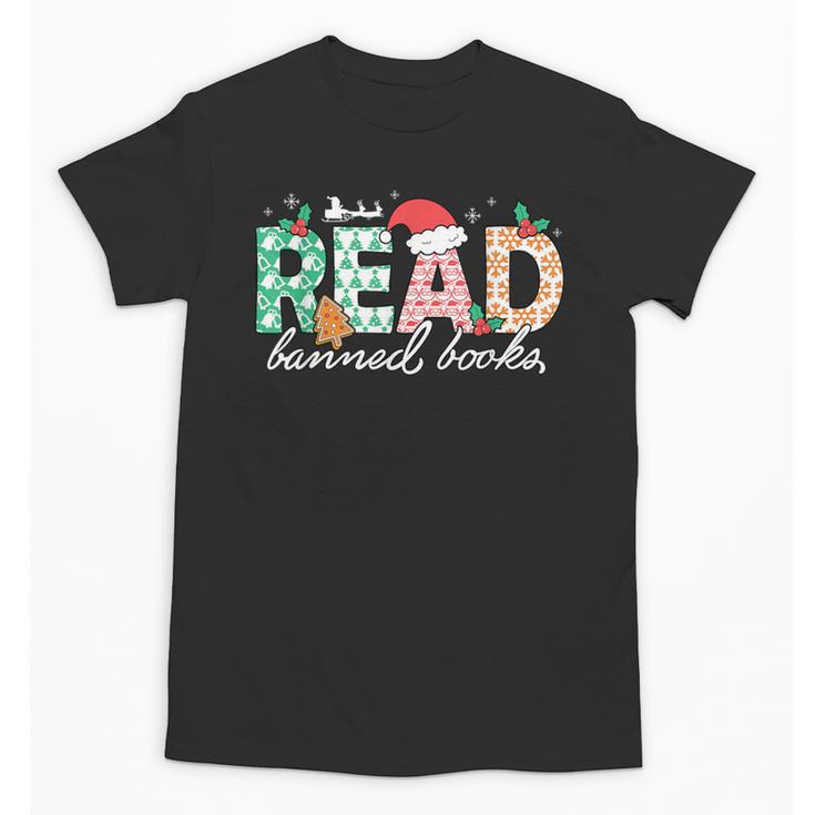 Read Banned Books Christmas Holiday Unisex T-Shirt