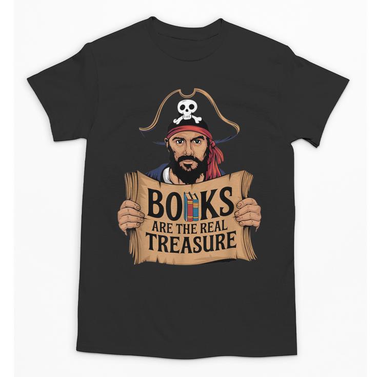 Read Book Reader Library Reading Librarian Pirate Bookworm Unisex T-Shirt