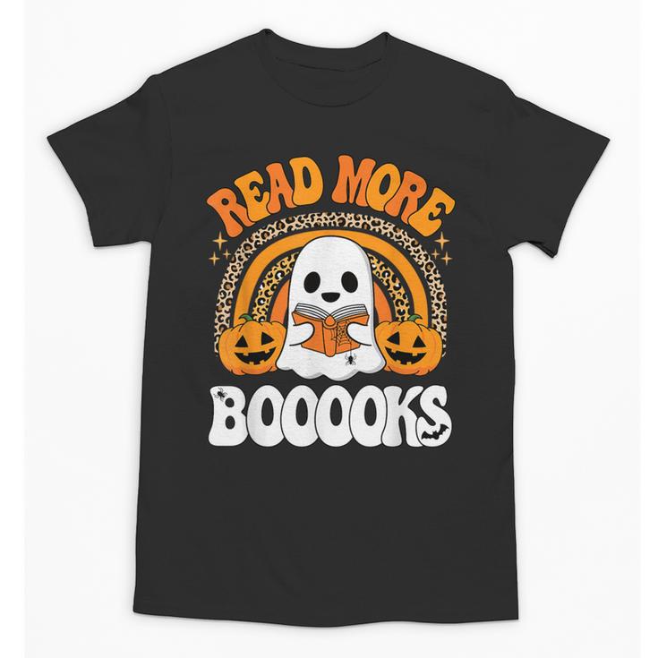 Read More Books Booooks Ghost Pumpkin Cute Teacher Halloween Unisex T-Shirt