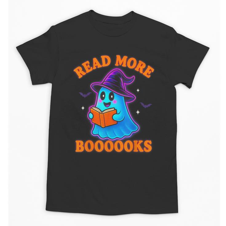 Read More Books Halloween Book Cute Ghost Reading Teaching Unisex T-Shirt