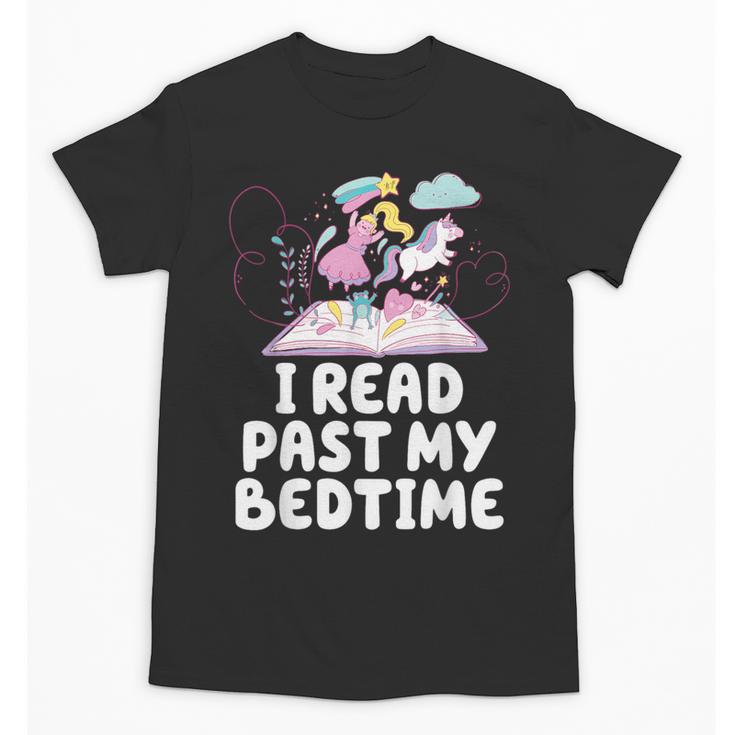 I Read Past My Bedtime Reading Unicorn Book Lover Unisex T-Shirt
