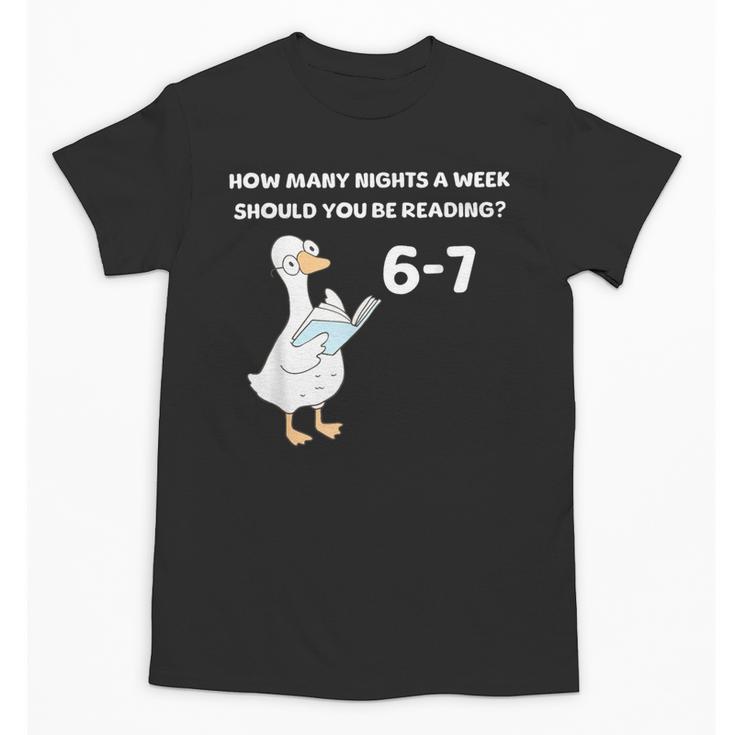 Reading 6-7 Silly Goose Read Books Bookish Bookworm Unisex T-Shirt