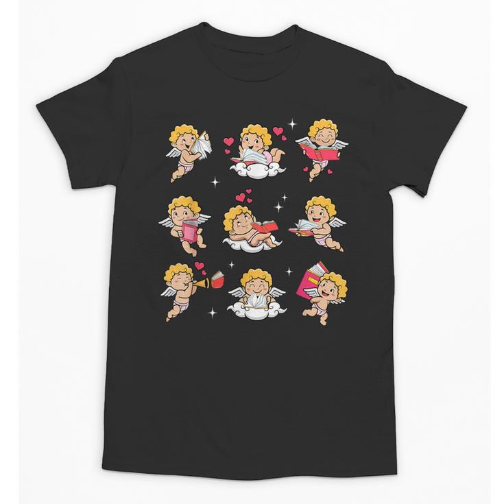 Reading Cupids Books Valentine's Day Teachers Book Lovers Unisex T-Shirt