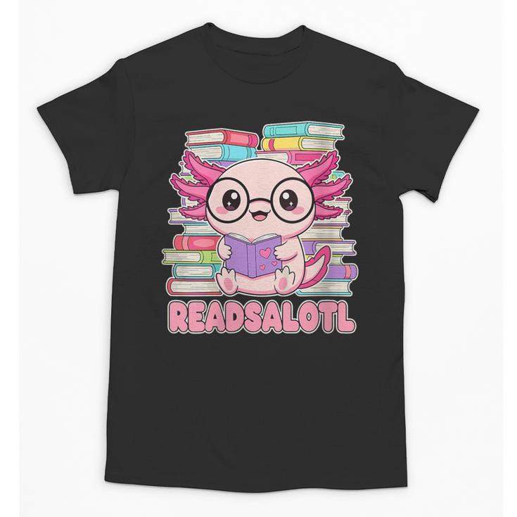Readsalotl Axolotl Reading Book Bookworm Unisex T-Shirt