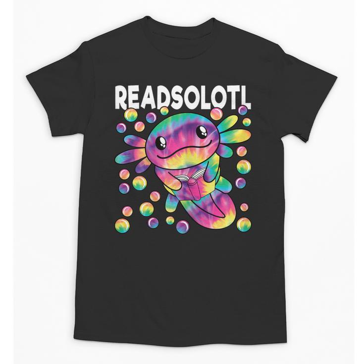 Readsolotl Cute Axolotl Book Lover Reading Women Girls Unisex T-Shirt