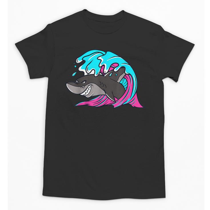 Retro 80s Shark Whale Diving Nostalgia Shark Party Unisex T-Shirt
