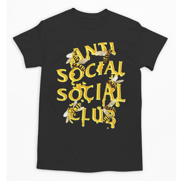 Retro Anti Social Club Bees Introvert Women Men Unisex T-Shirt