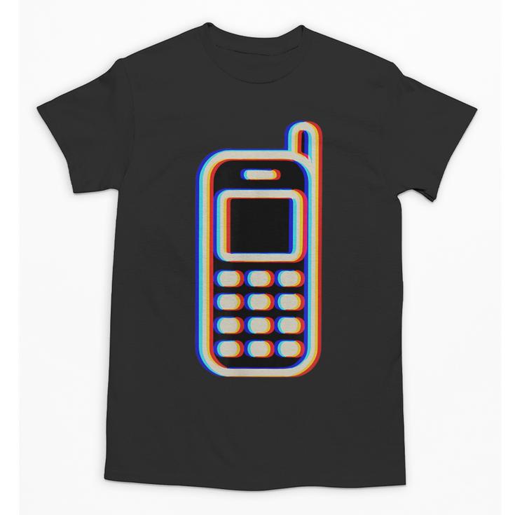 Retro Cell Vintage Mobile Phone 90s Nostalgia Vaporwave Fun Unisex T-Shirt