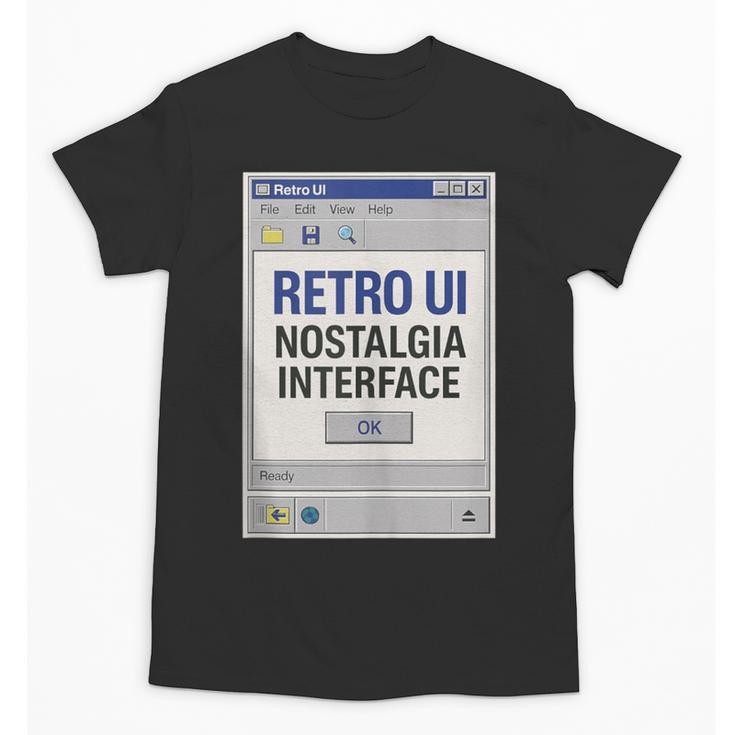 Retro Computer Dialog Box 90s Desktop Interface Nostalgia Unisex T-Shirt