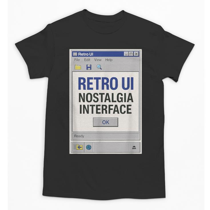 Retro Computer Dialog Box 90s Desktop Interface Nostalgia Unisex T-Shirt
