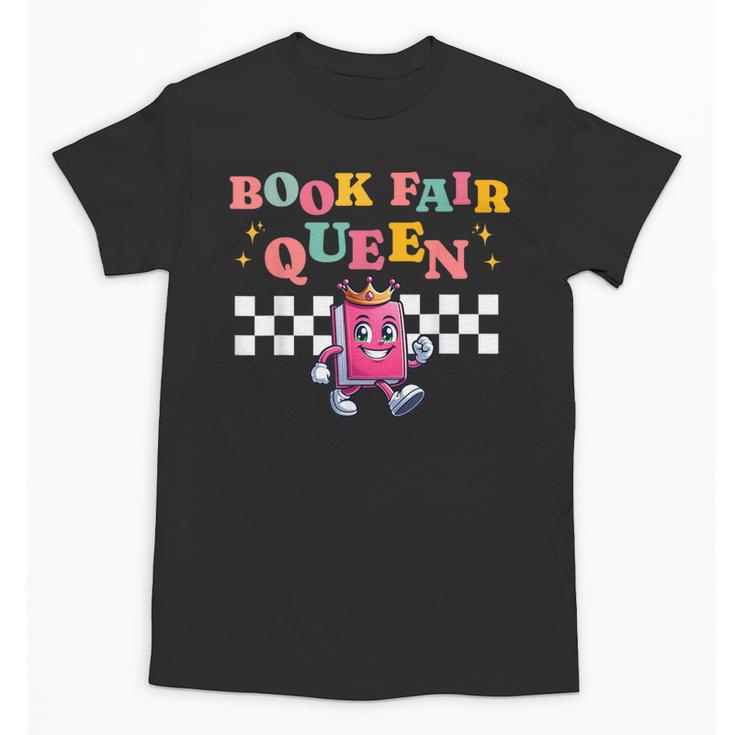 Retro Library Book Fair Queen School Reading Girls Women's Unisex T-Shirt