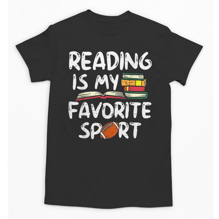 Retro Reading Is My Favorite Sport Football World Book Day Unisex T-Shirt