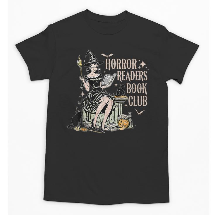 Retro Scary Horror Readers Book Club Spooky Halloween Unisex T-Shirt