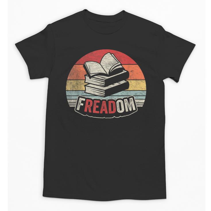 Retro Vintage FREADom Anti Ban Books Freedom To Read Unisex T-Shirt