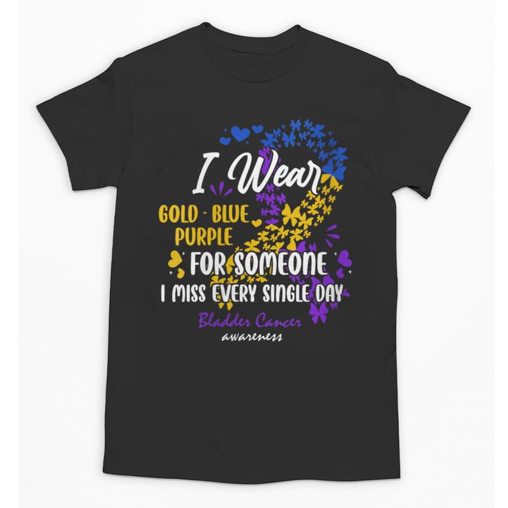 Ribbon Bladder Cancer Angel Support Memory Unisex T-Shirt
