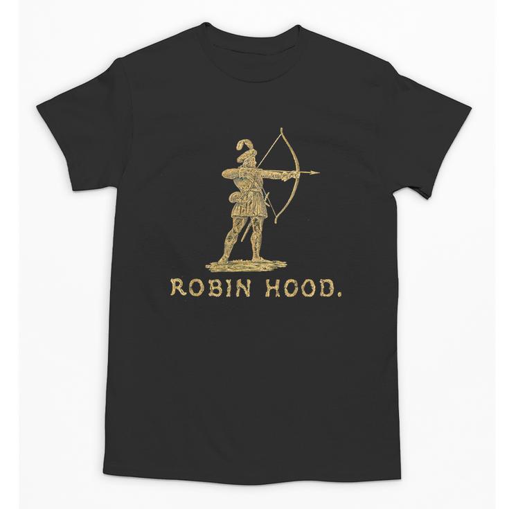 Robin Hood The Archer Book Cover Illustration In Gold Unisex T-Shirt