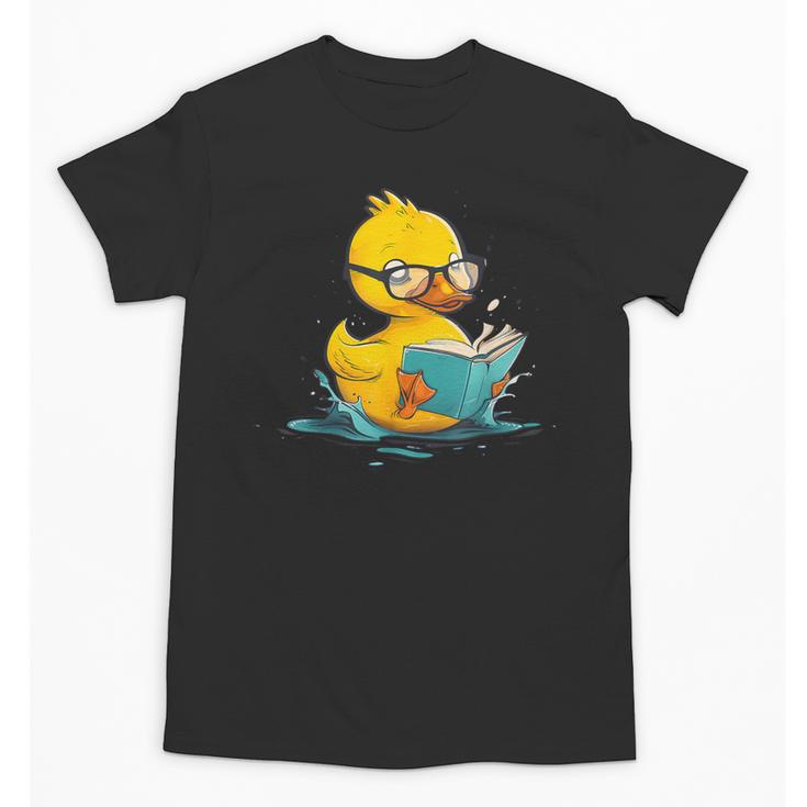 Rubber Duck Reading Book Reader Books Rubber Duckie Unisex T-Shirt