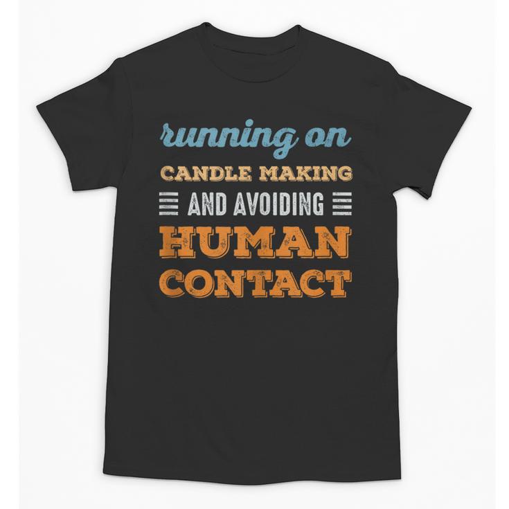Running On Candle Making Social Introvert Humor Vintage Unisex T-Shirt