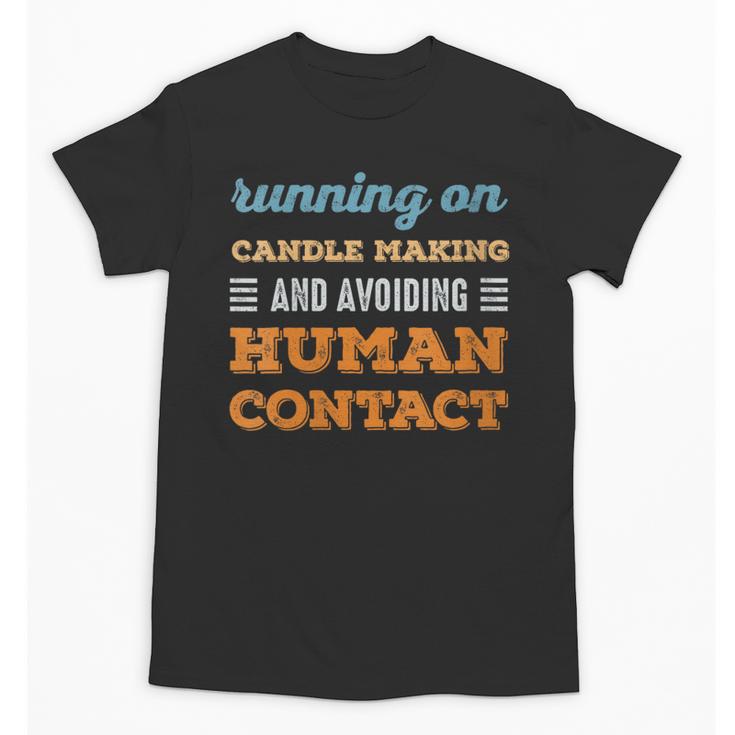 Running On Candle Making Social Introvert Humor Vintage Unisex T-Shirt