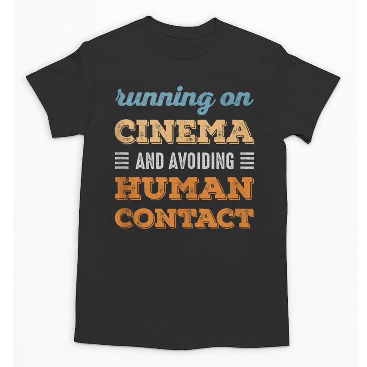Running On Cinema Social Introvert Humor Vintage Unisex T-Shirt