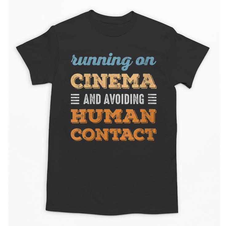 Running On Cinema Social Introvert Humor Vintage Unisex T-Shirt