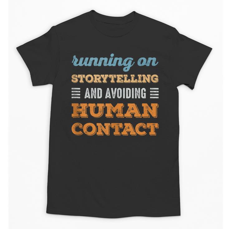 Running On Storytelling Social Introvert Humor Vintage Unisex T-Shirt