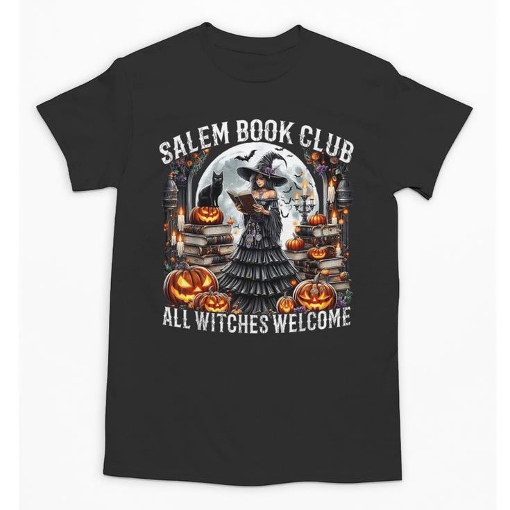 Salem Book Club Gothic Witch Vintage Halloween Art Unisex T-Shirt