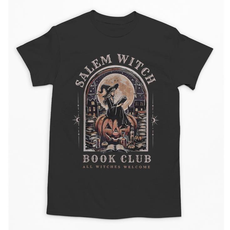 Salem Witch Book Club All Witches Welcome Spooky Halloween Unisex T-Shirt
