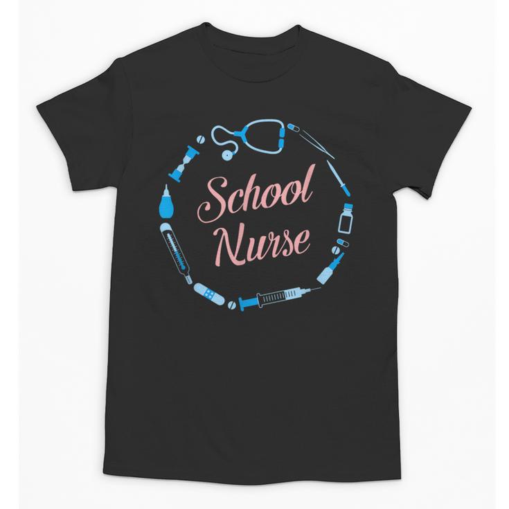 School Nurse Cute Adult Graduation Tshirt Nurses Fun Unisex T-Shirt