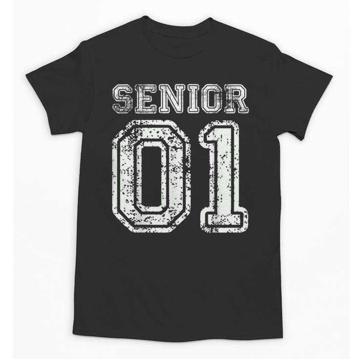 Senior 01 Class Of 2001 Retro College High School Graduation Unisex T-Shirt