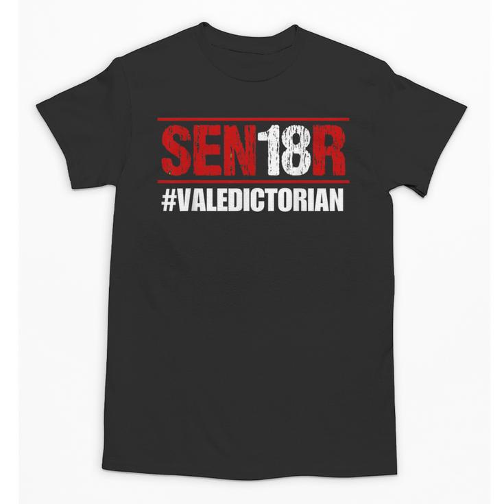 Senior 2018 Valedictorian School Colors Graduation Unisex T-Shirt