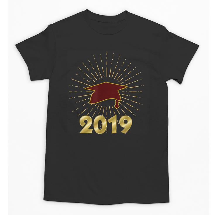 Senior 2019 Graduation Shirt Burgundy Gold Class Colors G23 Unisex T-Shirt