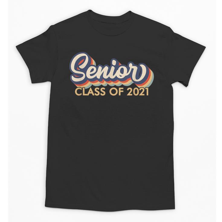 Senior 2021 Grad Shirt Retro 2021 Graduation Unisex T-Shirt