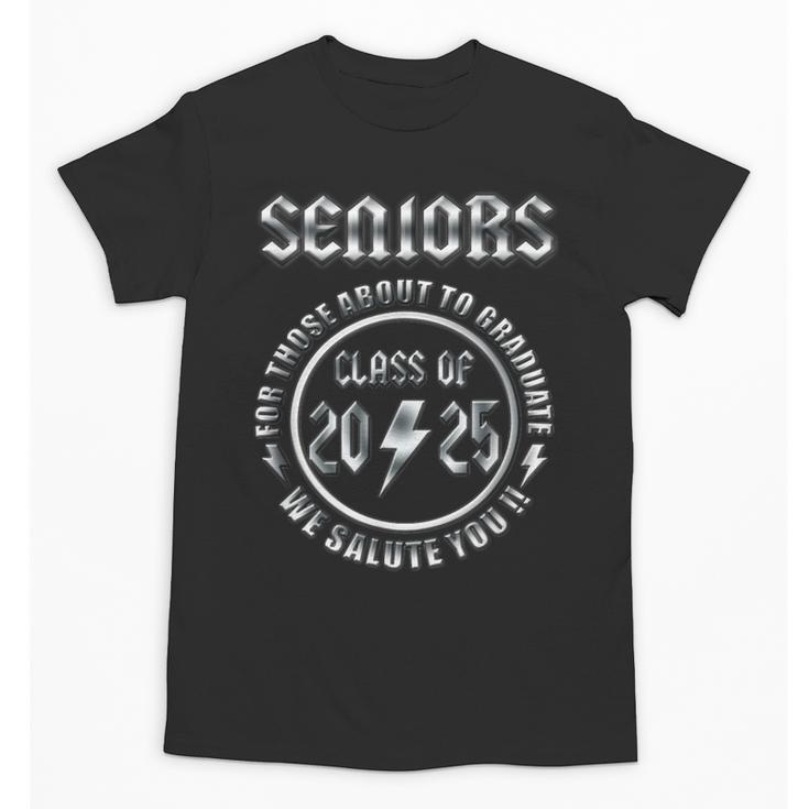 Senior 2025 Classic Rock Graduation We Salute You Unisex T-Shirt