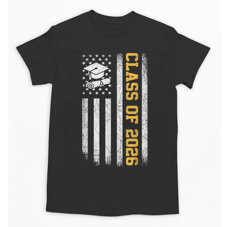 Senior 26 Class Of 2026 American Flag Graduation 2026 Unisex T-Shirt