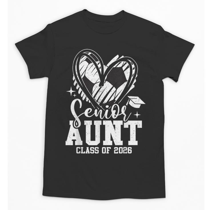 Senior Aunt Class Of 2026 Soccer Graduation Heart Unisex T-Shirt