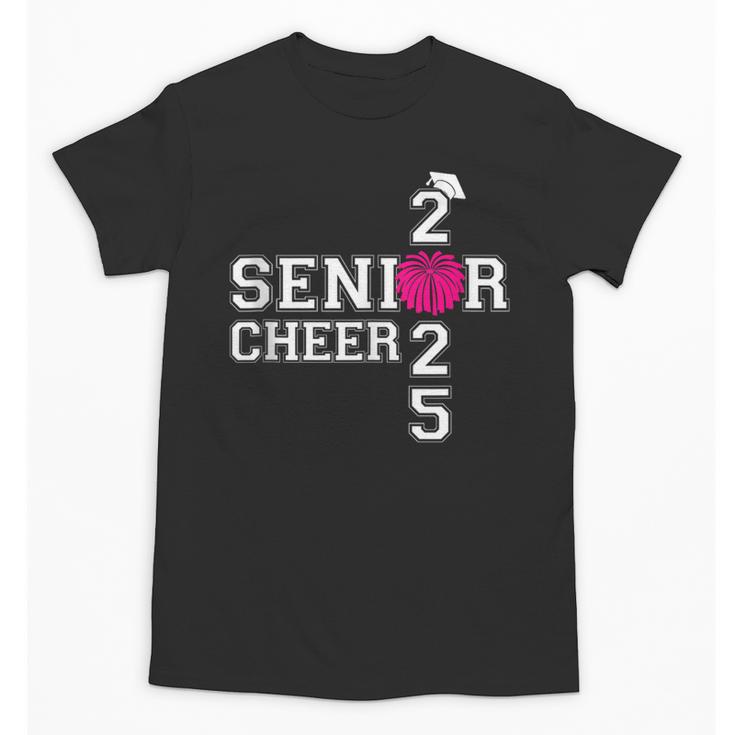 Senior Cheerleader Cheer Class Of 2025 Graduation Graduate Unisex T-Shirt