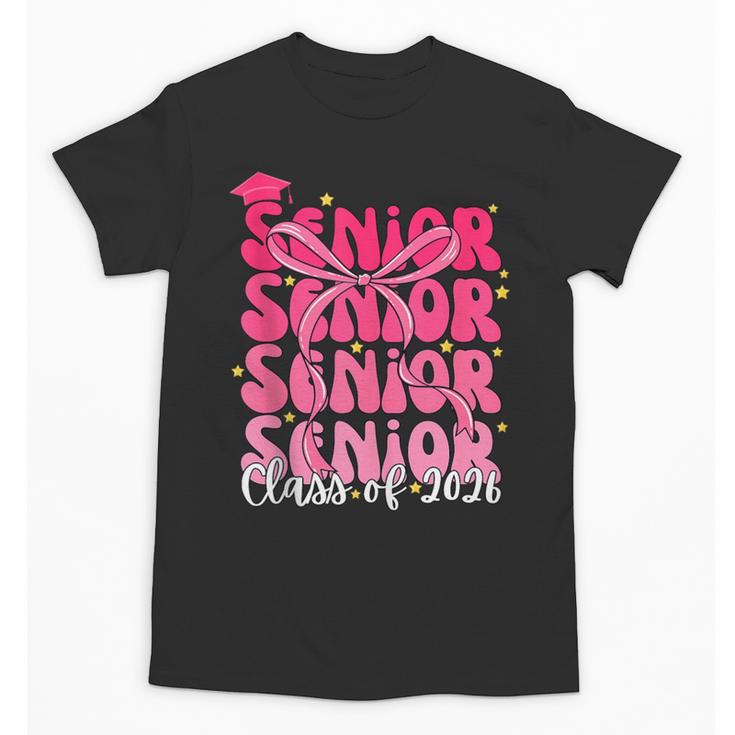 Senior Class Of 2026 Pink Coquette Bow Graduation 2026 Unisex T-Shirt