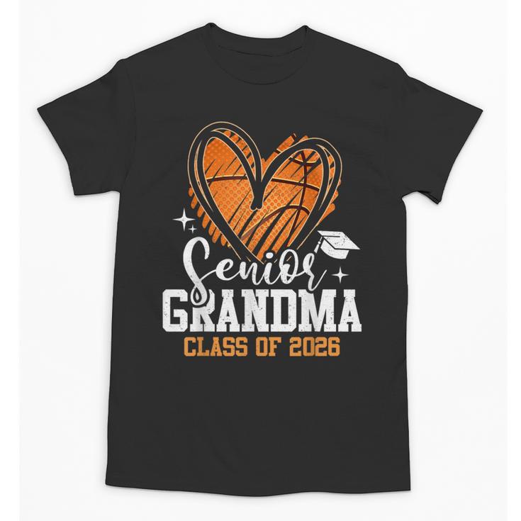 Senior Grandma Class Of 2026 Basketball Graduation Heart Unisex T-Shirt